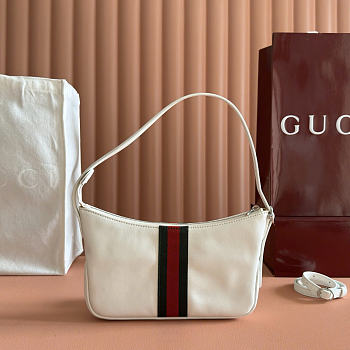 Gucci Lunette small shoulder bag white size W 22 cm x H 13 cm x D 3 cm