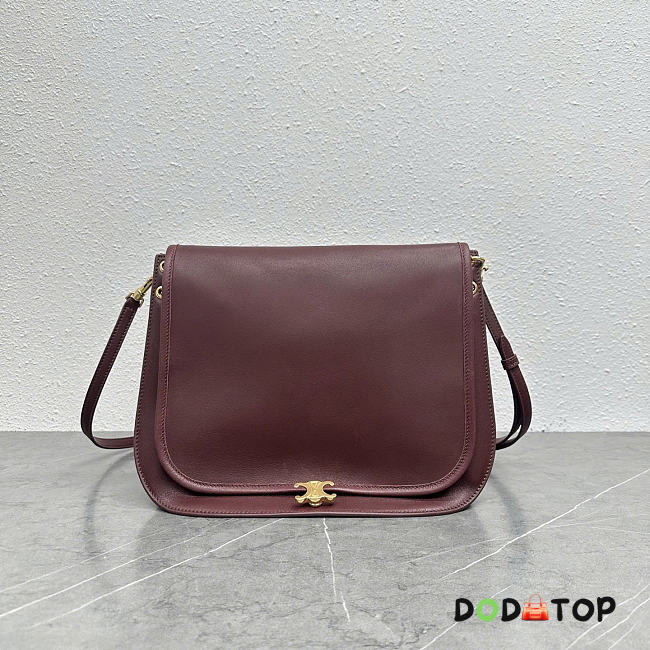 CELINE BAG SOFT TRIOMPHE BESACE IN SUPPLE SHINY LAMBSKIN SIZE 34 x 25 x 13 CM - 1