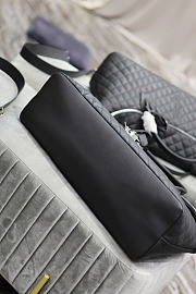 YSL ES Giant Travel Bag Black silver lock Size 56×50×19cm - 4