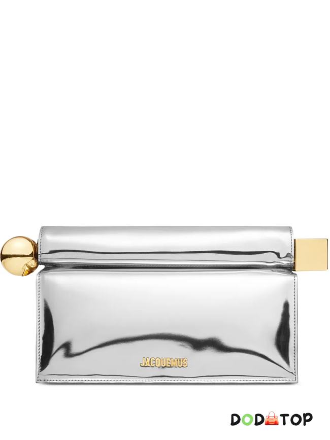Jacquemus Rond Carré Clutch silver size 27.7x13x17cm - 1