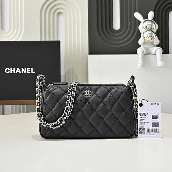 Chanel Hobo black bag size 12x21x5.5cm