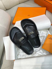 Hermes Kelly sandals black  - 1