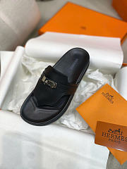 Hermes Kelly sandals black  - 6