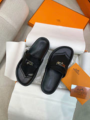 Hermes Kelly sandals black  - 2
