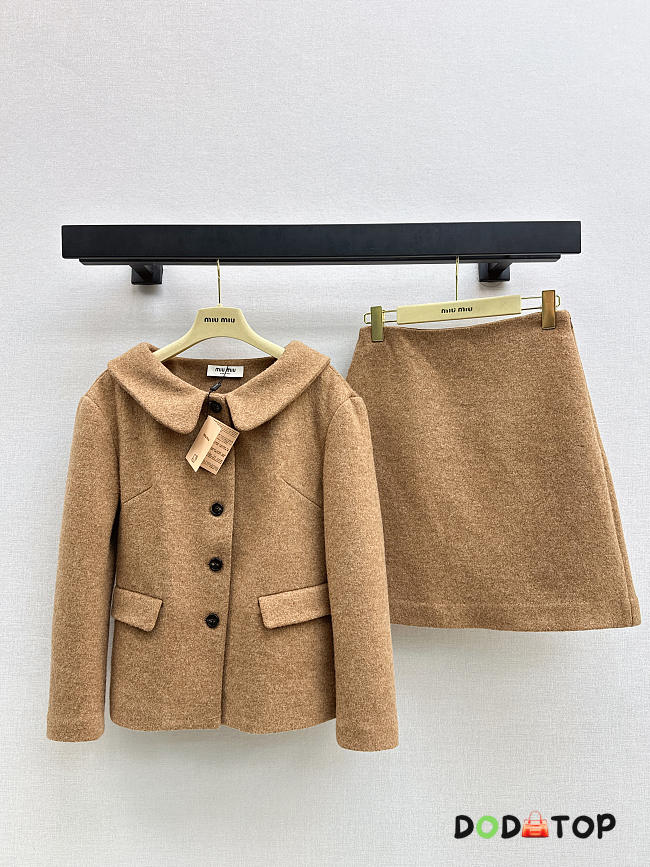 Miumiu Peter Pan Collar Jacket with Pencil Skirt  - 1
