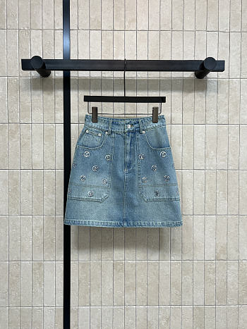 LV Denim mini skirt