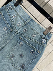 LV Denim mini skirt - 4