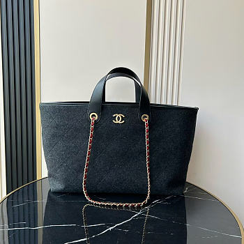 Chanel shopping Tote Bag black 45x28x17cm