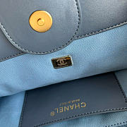 Chanel shopping Tote Bag blue denim 45x28x17cm  - 6