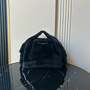 Chanel 25 Handbag black Fur 30x26x14cm - 6