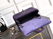 Chanel Flap Bag Purple  Velvet 18cm  - 4