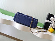 Chanel Flap Bag blue suede size 24x17x7cm - 5