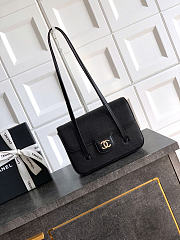 Chanel Small Flap Bag Jennie Black Calfskin Gold 22x15x7cm - 1