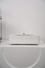Chanel Classic Flap CF white caviar silver hardware Size 25cm - 5