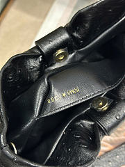 Dior Small Bow Bag Black Clover Embroidered 26x16x10cm - 4
