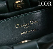 Dior Small Bow Bag Green Clover Embroidered 26x16x10cm - 6