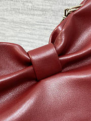 Dior Small Bow Bag red Clover Embroidered 26x16x10cm - 3