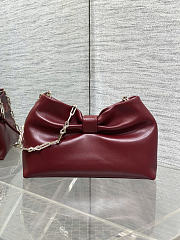 Dior Small Bow Bag red Clover Embroidered 26x16x10cm - 6