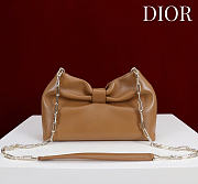 Dior Small Bow Bag brown Clover Embroidered 26x16x10cm - 5