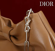 Dior Small Bow Bag brown Clover Embroidered 26x16x10cm - 3