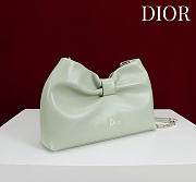 Dior Small Bow Bag Mint Clover Embroidered 26x16x10cm - 4