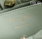 Dior Small Bow Bag Mint Clover Embroidered 26x16x10cm - 2