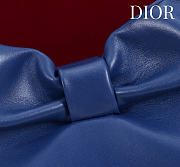 Dior Small Bow Bag blue Clover Embroidered 26x16x10cm - 5