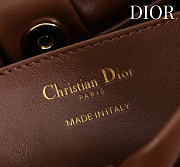 Dior Small Bow Bag Tan Clover Embroidered 26x16x10cm - 2