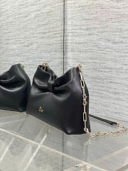 Dior Small Bow Bag black Clover Embroidered 26x16x10cm - 01 - 4