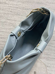Dior Small Bow Bag sky blue Clover Embroidered 26x16x10cm  - 4