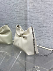 Dior Small Bow Bag white Clover Embroidered 26x16x10cm -01 - 6