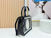  Dior Book Tote with Strap blue bag size 36x27x16cm - 5