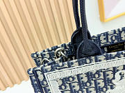  Dior Book Tote with Strap blue bag size 36x27x16cm - 3