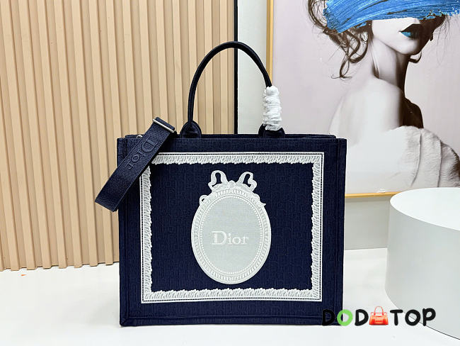 Dior Book Tote with Strap gray bag size 41x14x32cm - 1