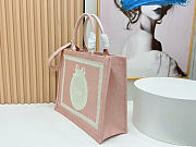 Dior Book Tote with Strap pink bag size 41x14x32cm - 5