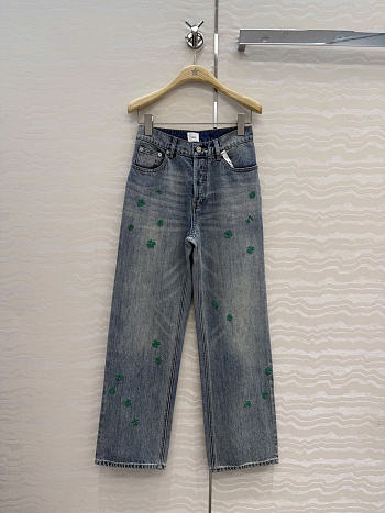 Dior Flared Embroidered Jeans