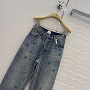 Dior Flared Embroidered Jeans - 6
