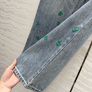 Dior Flared Embroidered Jeans - 4