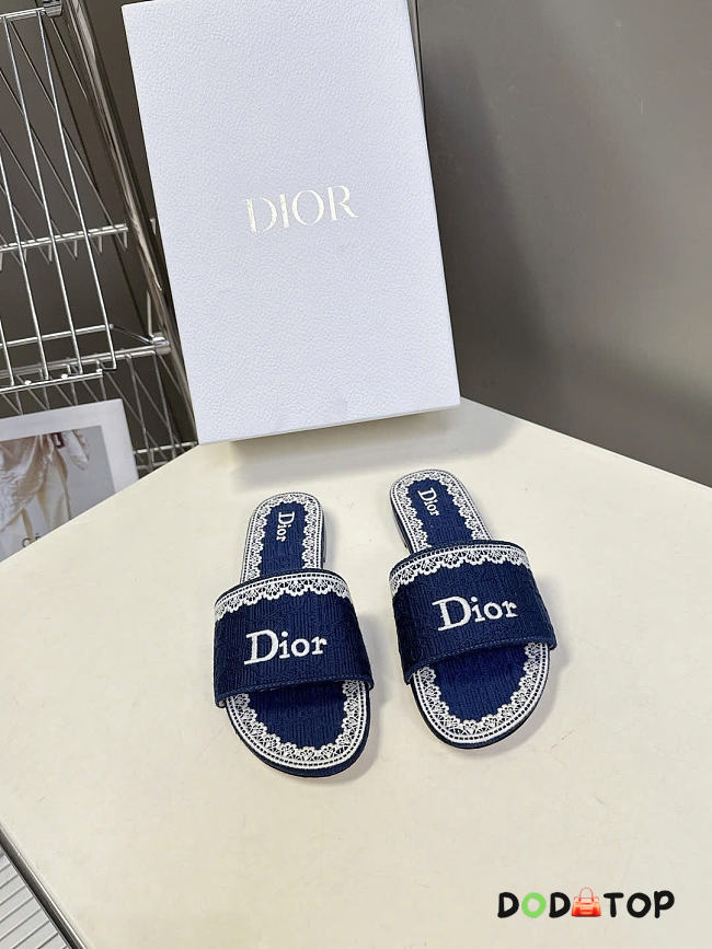 Dior Dentelle Slide blue - 1