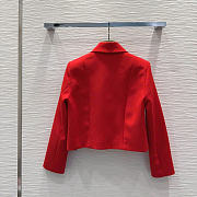Gucci Wool crepe jacket with Double G button red - 2