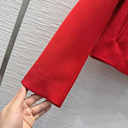 Gucci Wool crepe jacket with Double G button red - 5