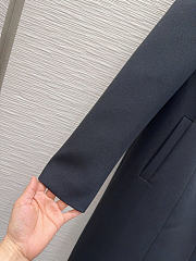 Gucci Braided wool coat with Double G button black - 6