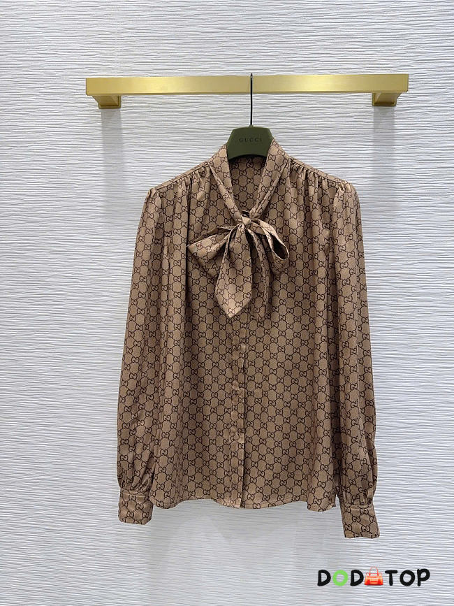 Gucci Silk twill shirt with print - 1