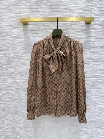 Gucci Silk twill shirt with print