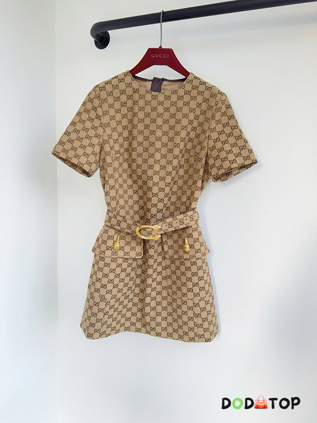 GG cotton canvas dress  - 1
