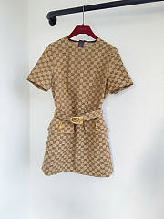GG cotton canvas dress  - 5