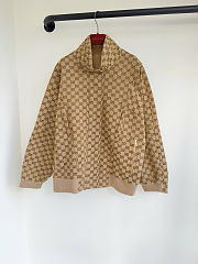 GG cotton canvas zip-up jacket - 5