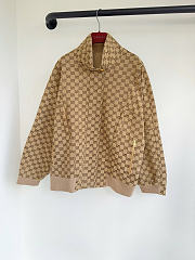 GG cotton canvas zip-up jacket - 4