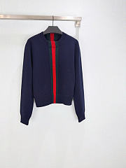 Gucci Fine wool knit sweater with web stripe - 1