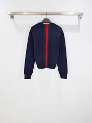 Gucci Fine wool knit sweater with web stripe - 6
